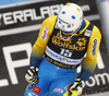 Andre Myhrer of Sweden reacts in finish of the second run of the men slalom race of the Audi FIS Alpine skiing World cup in Kranjska Gora, Slovenia. Men slalom race of the Audi FIS Alpine skiing World cup, was held in Kranjska Gora, Slovenia, on Sunday, 5th of March 2017.
