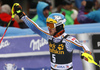 Felix Neureuther of Germany reacts in finish of the second run of the men slalom race of the Audi FIS Alpine skiing World cup in Kranjska Gora, Slovenia. Men slalom race of the Audi FIS Alpine skiing World cup, was held in Kranjska Gora, Slovenia, on Sunday, 5th of March 2017.
