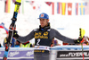 Second placed Stefano Gross of Italy celebrates his medal won in the men slalom race of the Audi FIS Alpine skiing World cup in Kranjska Gora, Slovenia. Men slalom race of the Audi FIS Alpine skiing World cup, was held in Kranjska Gora, Slovenia, on Sunday, 5th of March 2017.
