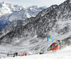 Ragnhild Mowinckel of Norway skiing in the first run of the women giant slalom opening race of the Audi FIS Alpine skiing World cup in Soelden, Austria. Opening women giant slalom race of the Audi FIS Alpine skiing World cup, was held on Rettenbach glacier above Soelden, Austria, on Saturday, 28th of October 2017.
