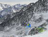 Meta Hrovat of Slovenia skiing in the first run of the women giant slalom opening race of the Audi FIS Alpine skiing World cup in Soelden, Austria. Opening women giant slalom race of the Audi FIS Alpine skiing World cup, was held on Rettenbach glacier above Soelden, Austria, on Saturday, 28th of October 2017.
