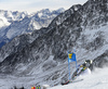 Lindsey Vonn of USA skiing in the first run of the women giant slalom opening race of the Audi FIS Alpine skiing World cup in Soelden, Austria. Opening women giant slalom race of the Audi FIS Alpine skiing World cup, was held on Rettenbach glacier above Soelden, Austria, on Saturday, 28th of October 2017.
