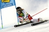 Lara Gut of Switzerland skiing in the first run of the women giant slalom opening race of the Audi FIS Alpine skiing World cup in Soelden, Austria. Opening women giant slalom race of the Audi FIS Alpine skiing World cup, was held on Rettenbach glacier above Soelden, Austria, on Saturday, 28th of October 2017.
