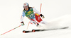 Melanie Meillard of Switzerland skiing in the first run of the women giant slalom opening race of the Audi FIS Alpine skiing World cup in Soelden, Austria. Opening women giant slalom race of the Audi FIS Alpine skiing World cup, was held on Rettenbach glacier above Soelden, Austria, on Saturday, 28th of October 2017.
