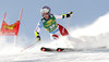 Rahel Kopp of Switzerland skiing in the first run of the women giant slalom opening race of the Audi FIS Alpine skiing World cup in Soelden, Austria. Opening women giant slalom race of the Audi FIS Alpine skiing World cup, was held on Rettenbach glacier above Soelden, Austria, on Saturday, 28th of October 2017.
