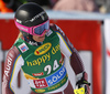 Frida Hansdotter of Sweden reacts in finish of the second run of the women giant slalom opening race of the Audi FIS Alpine skiing World cup in Soelden, Austria. Opening women giant slalom race of the Audi FIS Alpine skiing World cup, was held on Rettenbach glacier above Soelden, Austria, on Saturday, 28th of October 2017.
