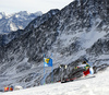 Lara Gut of Switzerland skiing in the first run of the women giant slalom opening race of the Audi FIS Alpine skiing World cup in Soelden, Austria. Opening women giant slalom race of the Audi FIS Alpine skiing World cup, was held on Rettenbach glacier above Soelden, Austria, on Saturday, 28th of October 2017.
