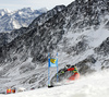 Nina Haver-Loeseth of Norway skiing in the first run of the women giant slalom opening race of the Audi FIS Alpine skiing World cup in Soelden, Austria. Opening women giant slalom race of the Audi FIS Alpine skiing World cup, was held on Rettenbach glacier above Soelden, Austria, on Saturday, 28th of October 2017.
