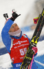 Sixth placed Kaisa Makarainen of Finland during medal ceremony after the women 7.5km sprint race of IBU Biathlon World Cup in Hochfilzen, Austria.  Women 7.5km sprint race of IBU Biathlon World cup was held in Hochfilzen, Austria, on Friday, 8th of December 2017.
