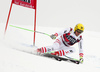 Max Franz of Austria skiing in the men super-g race of the Audi FIS Alpine skiing World cup in Val Gardena, Italy. Men super-g race of the Audi FIS Alpine skiing World cup, was held on Saslong course in Val Gardena Groeden, Italy, on Friday, 15th of December 2017.

