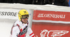 Second placed Max Franz of Austria reacts in the finish of the men super-g race of the Audi FIS Alpine skiing World cup in Val Gardena, Italy. Men super-g race of the Audi FIS Alpine skiing World cup, was held on Saslong course in Val Gardena Groeden, Italy, on Friday, 15th of December 2017.

