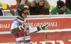 Gilles Roulin of Switzerland reacts in the finish of the men super-g race of the Audi FIS Alpine skiing World cup in Val Gardena, Italy. Men super-g race of the Audi FIS Alpine skiing World cup, was held on Saslong course in Val Gardena Groeden, Italy, on Friday, 15th of December 2017.
