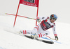 Matthias Mayer of Austria skiing in the men super-g race of the Audi FIS Alpine skiing World cup in Val Gardena, Italy. Men super-g race of the Audi FIS Alpine skiing World cup, was held on Saslong course in Val Gardena Groeden, Italy, on Friday, 15th of December 2017.
