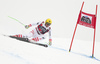 Max Franz of Austria skiing in the men super-g race of the Audi FIS Alpine skiing World cup in Val Gardena, Italy. Men super-g race of the Audi FIS Alpine skiing World cup, was held on Saslong course in Val Gardena Groeden, Italy, on Friday, 15th of December 2017.
