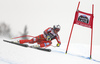 Aleksander Aamodt Kilde of Norway skiing in the men super-g race of the Audi FIS Alpine skiing World cup in Val Gardena, Italy. Men super-g race of the Audi FIS Alpine skiing World cup, was held on Saslong course in Val Gardena Groeden, Italy, on Friday, 15th of December 2017.
