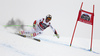 Hannes Reichelt of Austria skiing in the men super-g race of the Audi FIS Alpine skiing World cup in Val Gardena, Italy. Men super-g race of the Audi FIS Alpine skiing World cup, was held on Saslong course in Val Gardena Groeden, Italy, on Friday, 15th of December 2017.
