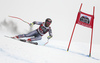 Travis Ganong of USA skiing in the men super-g race of the Audi FIS Alpine skiing World cup in Val Gardena, Italy. Men super-g race of the Audi FIS Alpine skiing World cup, was held on Saslong course in Val Gardena Groeden, Italy, on Friday, 15th of December 2017.
