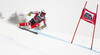 Dustin Cook of Canada skiing in the men super-g race of the Audi FIS Alpine skiing World cup in Val Gardena, Italy. Men super-g race of the Audi FIS Alpine skiing World cup, was held on Saslong course in Val Gardena Groeden, Italy, on Friday, 15th of December 2017.
