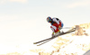 Gian Luca Barandun of Switzerland skiing in the men downhill race of the Audi FIS Alpine skiing World cup in Val Gardena, Italy. Men downhill race of the Audi FIS Alpine skiing World cup, was held on Saslong course in Val Gardena Groeden, Italy, on Saturday, 16th of December 2017.
