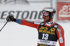 Winner Aksel Lund Svindal of Norway reacts in finish of the men downhill race of the Audi FIS Alpine skiing World cup in Val Gardena, Italy. Men downhill race of the Audi FIS Alpine skiing World cup, was held on Saslong course in Val Gardena Groeden, Italy, on Saturday, 16th of December 2017.
