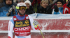 Beat Feuz of Switzerland reacts in finish of the men downhill race of the Audi FIS Alpine skiing World cup in Val Gardena, Italy. Men downhill race of the Audi FIS Alpine skiing World cup, was held on Saslong course in Val Gardena Groeden, Italy, on Saturday, 16th of December 2017.
