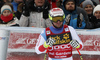 Beat Feuz of Switzerland reacts in finish of the men downhill race of the Audi FIS Alpine skiing World cup in Val Gardena, Italy. Men downhill race of the Audi FIS Alpine skiing World cup, was held on Saslong course in Val Gardena Groeden, Italy, on Saturday, 16th of December 2017.
