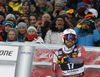 Second placed Kjetil Jansrud of Norway reacts in finish of the men downhill race of the Audi FIS Alpine skiing World cup in Val Gardena, Italy. Men downhill race of the Audi FIS Alpine skiing World cup, was held on Saslong course in Val Gardena Groeden, Italy, on Saturday, 16th of December 2017.
