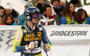 Felix Monsen of Sweden reacts in finish of the men downhill race of the Audi FIS Alpine skiing World cup in Val Gardena, Italy. Men downhill race of the Audi FIS Alpine skiing World cup, was held on Saslong course in Val Gardena Groeden, Italy, on Saturday, 16th of December 2017.
