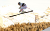 Matthias Mayer of Austria skiing in the men downhill race of the Audi FIS Alpine skiing World cup in Val Gardena, Italy. Men downhill race of the Audi FIS Alpine skiing World cup, was held on Saslong course in Val Gardena Groeden, Italy, on Saturday, 16th of December 2017.
