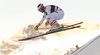 Romed Baumann of Austria skiing in the men downhill race of the Audi FIS Alpine skiing World cup in Val Gardena, Italy. Men downhill race of the Audi FIS Alpine skiing World cup, was held on Saslong course in Val Gardena Groeden, Italy, on Saturday, 16th of December 2017.
