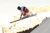 Gilles Roulin of Switzerland skiing in the men downhill race of the Audi FIS Alpine skiing World cup in Val Gardena, Italy. Men downhill race of the Audi FIS Alpine skiing World cup, was held on Saslong course in Val Gardena Groeden, Italy, on Saturday, 16th of December 2017.
