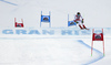 Winner Marcel Hirscher of Austria skiing to his victory in the second run of the men giant slalom race of the Audi FIS Alpine skiing World cup in Alta Badia, Italy. Men giant slalom race of the Audi FIS Alpine skiing World cup, was held on Gran Risa course in Alta Badia, Italy, on Sunday, 17th of December 2017.
