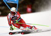 Henrik Kristoffersen of Norway skiing in the first run of the men giant slalom race of the Audi FIS Alpine skiing World cup in Alta Badia, Italy. Men giant slalom race of the Audi FIS Alpine skiing World cup, was held on Gran Risa course in Alta Badia, Italy, on Sunday, 17th of December 2017.
