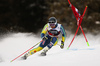 Matts Olsson of Sweden skiing in the first run of the men giant slalom race of the Audi FIS Alpine skiing World cup in Alta Badia, Italy. Men giant slalom race of the Audi FIS Alpine skiing World cup, was held on Gran Risa course in Alta Badia, Italy, on Sunday, 17th of December 2017.
