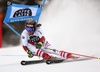 Manuel Feller of Austria skiing in the first run of the men giant slalom race of the Audi FIS Alpine skiing World cup in Alta Badia, Italy. Men giant slalom race of the Audi FIS Alpine skiing World cup, was held on Gran Risa course in Alta Badia, Italy, on Sunday, 17th of December 2017.
