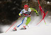 Zan Kranjec of Slovenia skiing in the first run of the men giant slalom race of the Audi FIS Alpine skiing World cup in Alta Badia, Italy. Men giant slalom race of the Audi FIS Alpine skiing World cup, was held on Gran Risa course in Alta Badia, Italy, on Sunday, 17th of December 2017.
