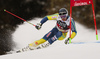 Andre Myhrer of Sweden skiing in the first run of the men giant slalom race of the Audi FIS Alpine skiing World cup in Alta Badia, Italy. Men giant slalom race of the Audi FIS Alpine skiing World cup, was held on Gran Risa course in Alta Badia, Italy, on Sunday, 17th of December 2017.
