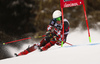 Filip Zubcic of Croatia skiing in the first run of the men giant slalom race of the Audi FIS Alpine skiing World cup in Alta Badia, Italy. Men giant slalom race of the Audi FIS Alpine skiing World cup, was held on Gran Risa course in Alta Badia, Italy, on Sunday, 17th of December 2017.
