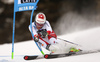 Elia Zurbriggen of Switzerland skiing in the first run of the men giant slalom race of the Audi FIS Alpine skiing World cup in Alta Badia, Italy. Men giant slalom race of the Audi FIS Alpine skiing World cup, was held on Gran Risa course in Alta Badia, Italy, on Sunday, 17th of December 2017.
