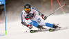 Samu Torsti of Finland skiing in the first run of the men giant slalom race of the Audi FIS Alpine skiing World cup in Alta Badia, Italy. Men giant slalom race of the Audi FIS Alpine skiing World cup, was held on Gran Risa course in Alta Badia, Italy, on Sunday, 17th of December 2017.
