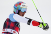 Luca Aerni of Switzerland reacts in the finish of the second run of the men giant slalom race of the Audi FIS Alpine skiing World cup in Alta Badia, Italy. Men giant slalom race of the Audi FIS Alpine skiing World cup, was held on Gran Risa course in Alta Badia, Italy, on Sunday, 17th of December 2017.
