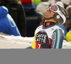 Matts Olsson of Sweden reacts in the finish of the second run of the men giant slalom race of the Audi FIS Alpine skiing World cup in Alta Badia, Italy. Men giant slalom race of the Audi FIS Alpine skiing World cup, was held on Gran Risa course in Alta Badia, Italy, on Sunday, 17th of December 2017.
