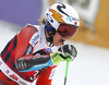 Henrik Kristoffersen of Norway reacts in the finish of the second run of the men giant slalom race of the Audi FIS Alpine skiing World cup in Alta Badia, Italy. Men giant slalom race of the Audi FIS Alpine skiing World cup, was held on Gran Risa course in Alta Badia, Italy, on Sunday, 17th of December 2017.
