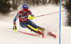 Mikaela Shiffrin of USA skiing in the first run of the women Snow Queen Trophy slalom race of the Audi FIS Alpine skiing World cup in Zagreb, Croatia. Women slalom race of the Audi FIS Alpine skiing World cup, was held on Sljeme above Zagreb, Croatia, on Wednesday, 3rd of January 2018.
