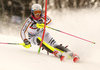 Christina Geiger of Germany skiing in the first run of the women Snow Queen Trophy slalom race of the Audi FIS Alpine skiing World cup in Zagreb, Croatia. Women slalom race of the Audi FIS Alpine skiing World cup, was held on Sljeme above Zagreb, Croatia, on Wednesday, 3rd of January 2018.
