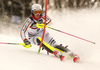 Christina Geiger of Germany skiing in the first run of the women Snow Queen Trophy slalom race of the Audi FIS Alpine skiing World cup in Zagreb, Croatia. Women slalom race of the Audi FIS Alpine skiing World cup, was held on Sljeme above Zagreb, Croatia, on Wednesday, 3rd of January 2018.
