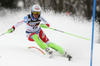 Denise Feierabend of Switzerland skiing in the first run of the women Snow Queen Trophy slalom race of the Audi FIS Alpine skiing World cup in Zagreb, Croatia. Women slalom race of the Audi FIS Alpine skiing World cup, was held on Sljeme above Zagreb, Croatia, on Wednesday, 3rd of January 2018.
