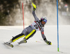 Nastasia Noens of France skiing in the first run of the women Snow Queen Trophy slalom race of the Audi FIS Alpine skiing World cup in Zagreb, Croatia. Women slalom race of the Audi FIS Alpine skiing World cup, was held on Sljeme above Zagreb, Croatia, on Wednesday, 3rd of January 2018.
