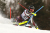 Ylva Staalnacke of Sweden skiing in the first run of the women Snow Queen Trophy slalom race of the Audi FIS Alpine skiing World cup in Zagreb, Croatia. Women slalom race of the Audi FIS Alpine skiing World cup, was held on Sljeme above Zagreb, Croatia, on Wednesday, 3rd of January 2018.
