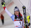 Second placed Wendy Holdener of Switzerland celebrates her medal won in the women Snow Queen Trophy slalom race of the Audi FIS Alpine skiing World cup in Zagreb, Croatia. Women slalom race of the Audi FIS Alpine skiing World cup, was held on Sljeme above Zagreb, Croatia, on Wednesday, 3rd of January 2018. <br> 
